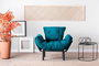 Atelier Del Sofa Nitta Single - Verde petróleo